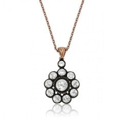 Pırlanta Set - Elmas Rose Altın Alaturka Gül Set 3,94 Karat 14K
