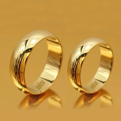 Altın Klasik Evlilik Alyansı 6mm Rose - Çift Alyans