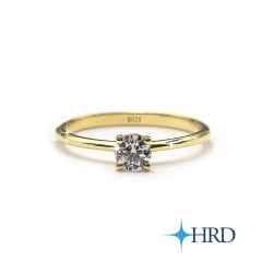 0,30 Karat HRD Sertidikalı Pırlanta Tektaş Yüzük - 14 Ayar