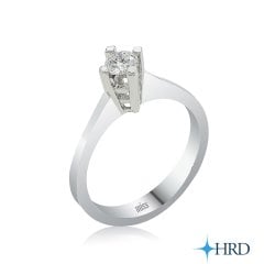HRD Sertifikalı Pırlanta Tektaş - F Renk 0,27 Karat 14 Ayar