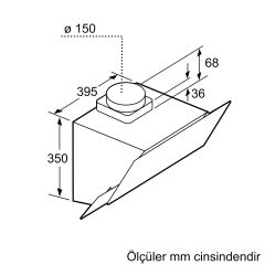 Bosch DWK065G20T Beyaz Duvar Tipi Davlumbaz