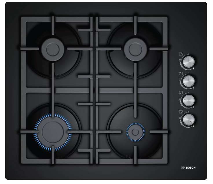 Bosch POP6C6O90O Doğalgazlı Siyah Cam Ankastre Ocak