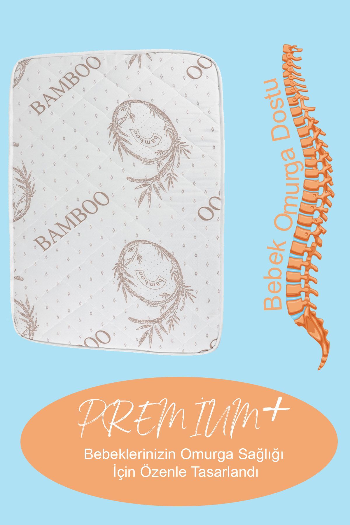 Bambu Ortopedik Bebek Oyun Parkı & Beşik Yatağı Beyaz - 45x80