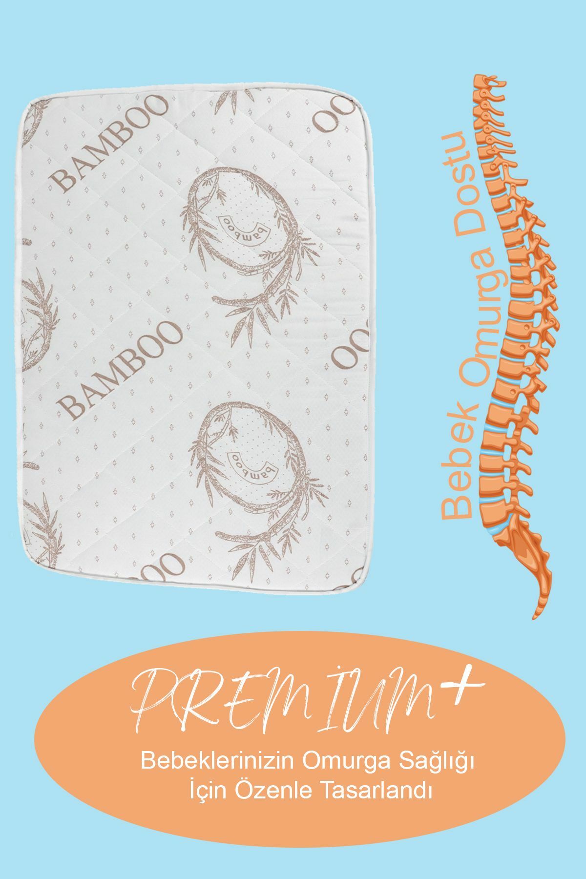 Bambu Ortopedik Bebek Oyun Parkı & Beşik Yatağı Beyaz - 45x80