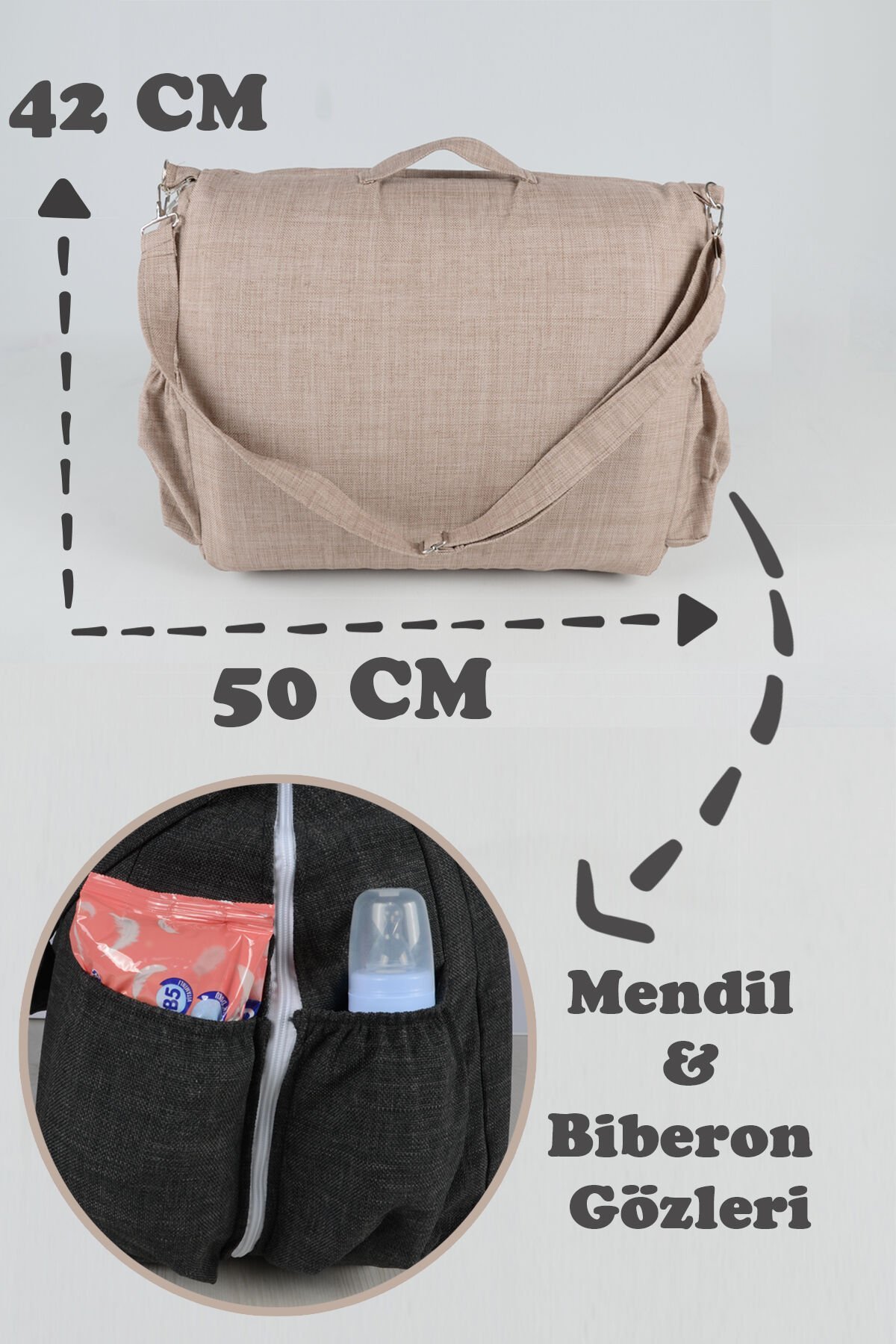 Çantalı Taşınabilir Bebek Reflü Yatağı, Yastığı, Babynest, Anne Çantası Dokuma Kumaş Çocuk Araç Gereçleri