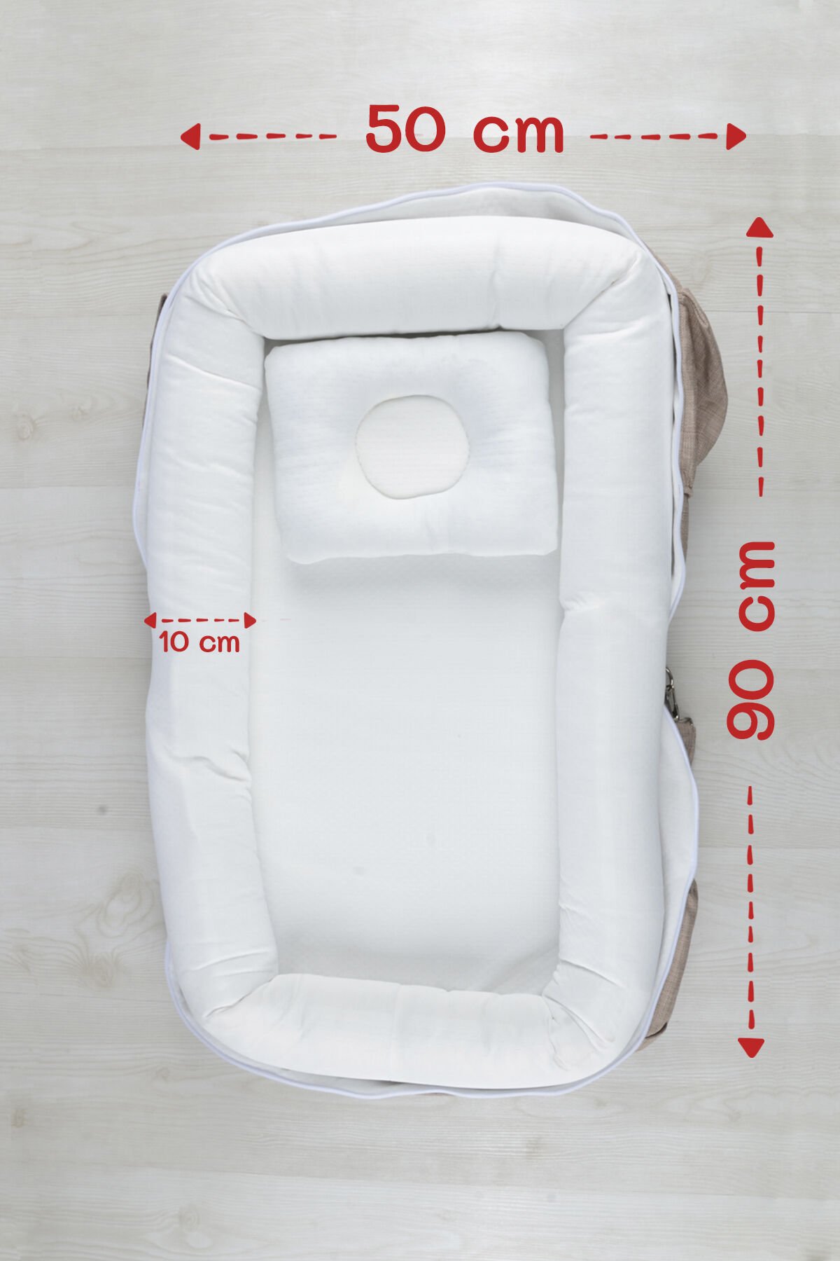 Çantalı Taşınabilir Bebek Reflü Yatağı, Yastığı, Babynest, Anne Çantası Dokuma Kumaş Çocuk Araç Gereçleri