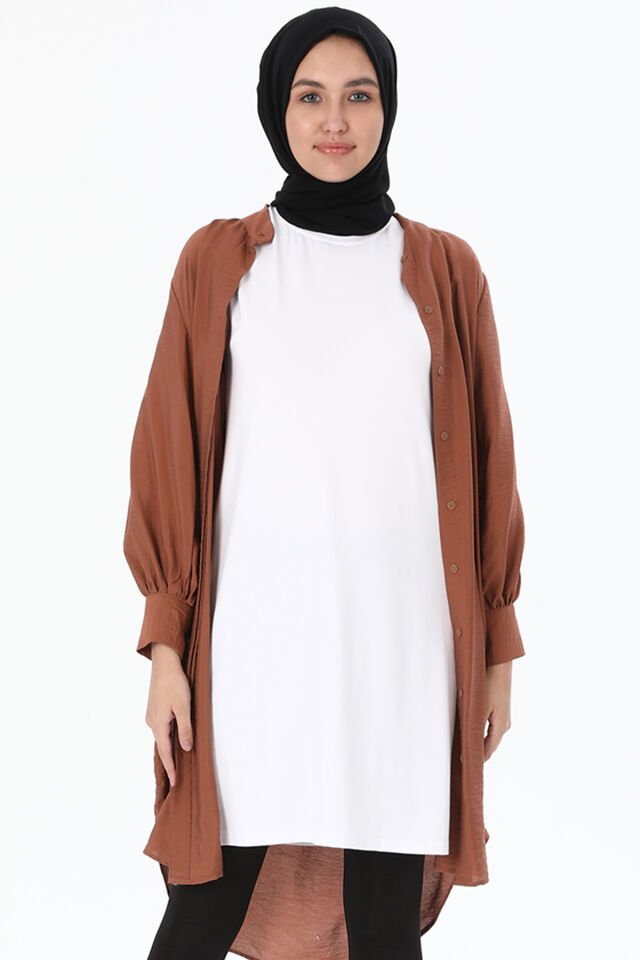 Kadın Penye Viskon Kolsuz İçlik Tesettür Tunik Beyaz - 2xl