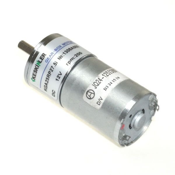 KGA-25 12V 200Rpm Redüktörlü Dc Motor