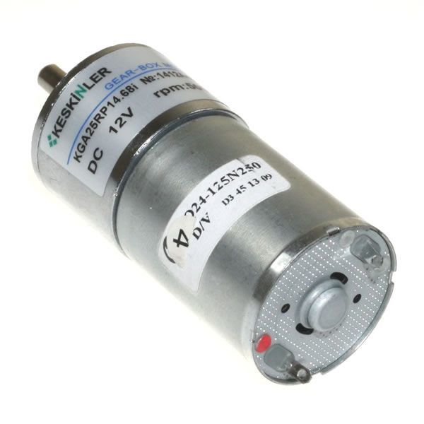 KGA-25 12V 500Rpm Redüktörlü Dc Motor