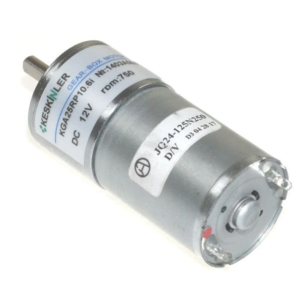 KGA-25 12V 50Rpm Redüktörlü Dc Motor