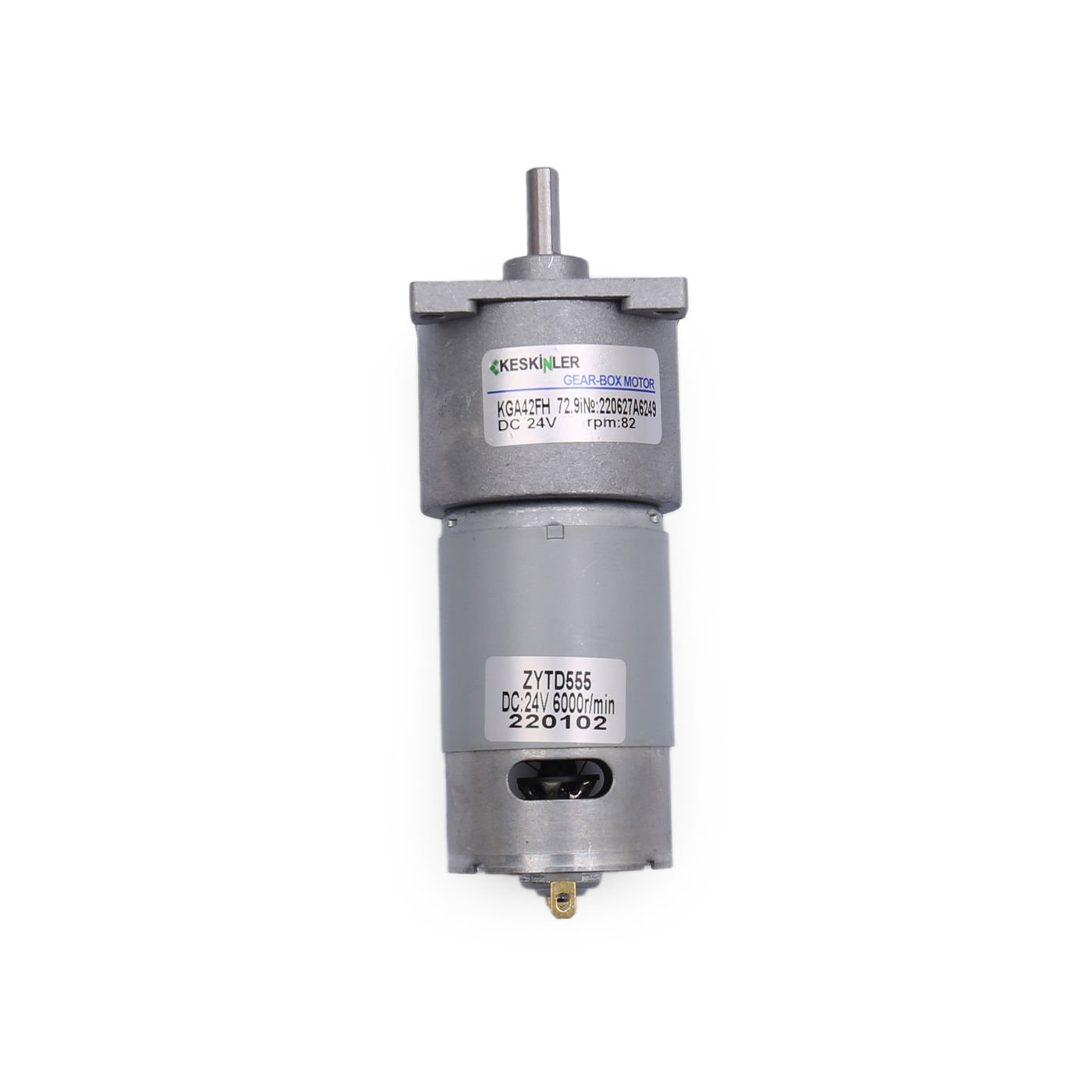 KGA-42FH 24V 82rpm Redüktörlü Dc Motor