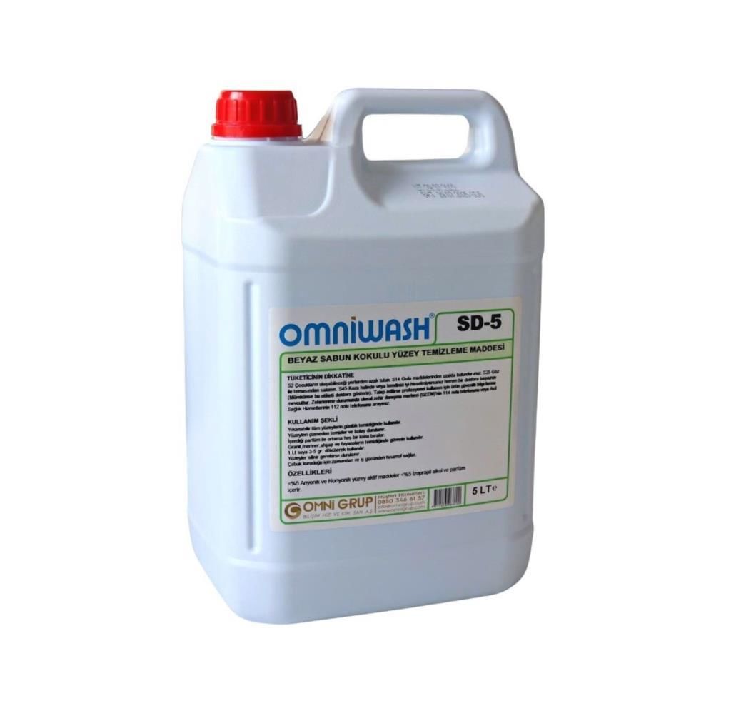 Omniwash SD-5 Genel Amaçlı Yüzey Temizleyici Beyaz Sabun Kokulu 5000ml