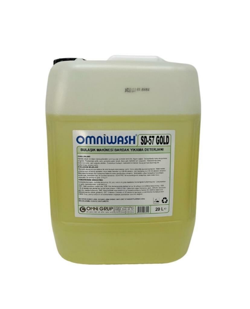 Omniwash SD-57 Gold Endüstriyel Sıvı Bulaşık Makine Yıkama Deterjanı 20 lt