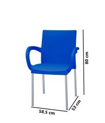 Omnipazar MT-CF880 Mare Plastik Bahçe Balkon Koltuk Sandalye 4'lü Set