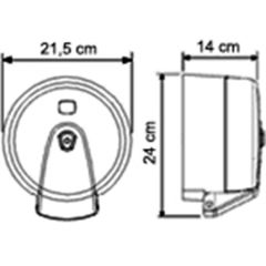 Vialli K3B Mini Cimri İçten Çekme Tuvalet Kağıdı Dispenser Siyah