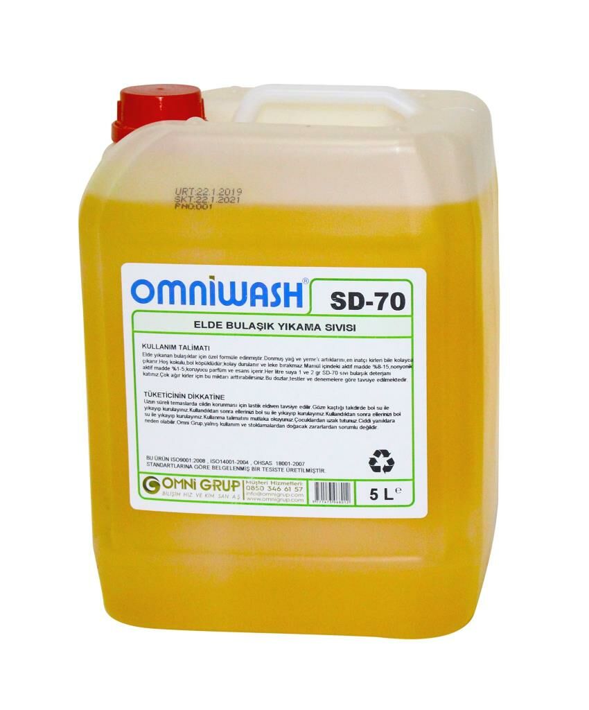 Omniwash SD-70 5000ml Elde Bulaşık Yıkama Deterjanı
