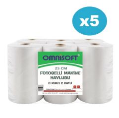 Omnisoft 5 Koli 25 cm Fotoselli Kağıt Havlu Enmotion 30 Rulo 20637