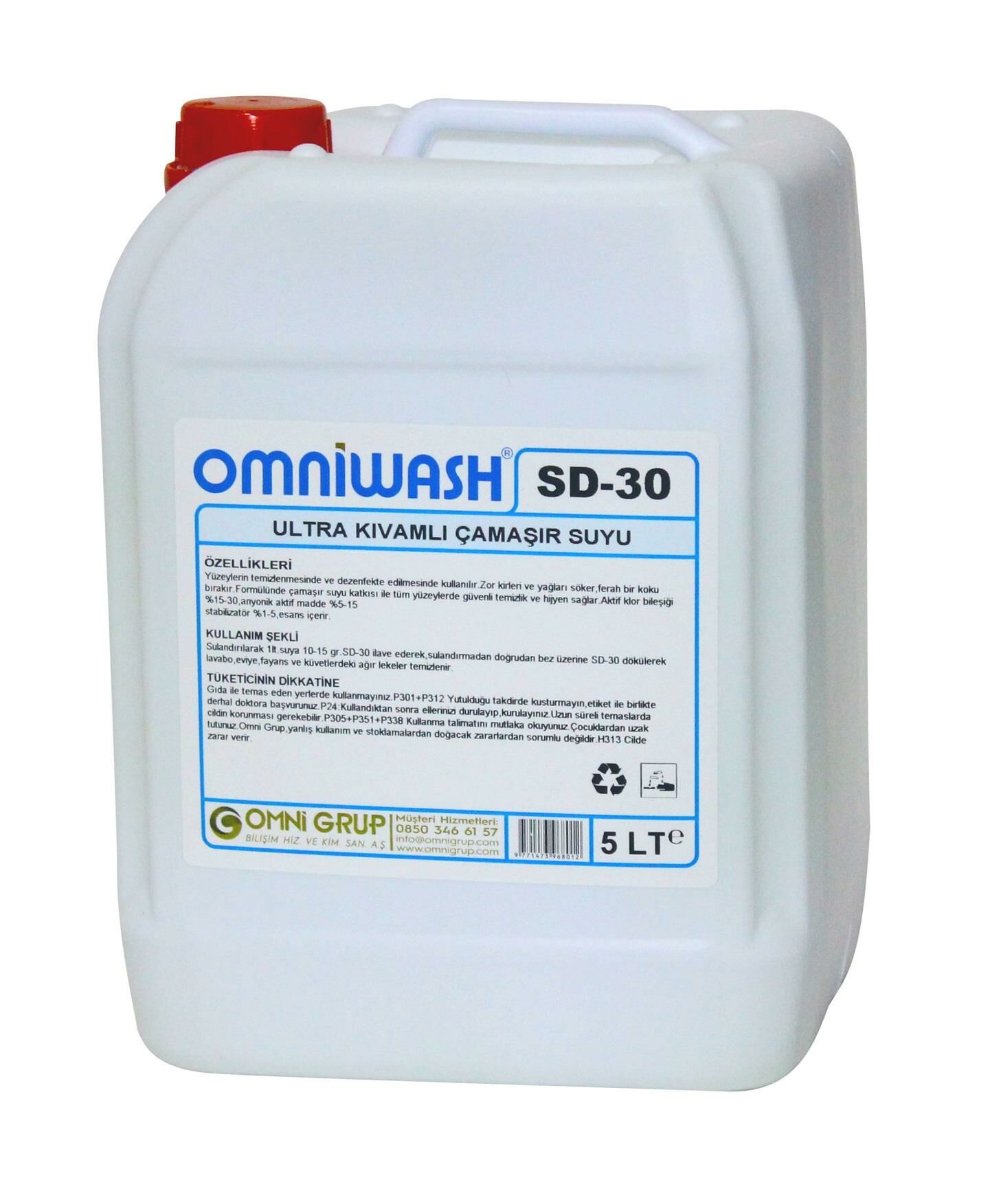 Omniwash SD-30 5000 ml Ultra Kıvamlı Çamaşır Suyu