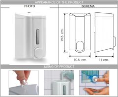 Vialli S4 Sıvı Sabun Dispenseri Aparatı Beyaz 1000 ml