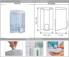 Vialli S4T Sıvı Sabun Dispenseri Aparatı Şeffaf 1000 ml