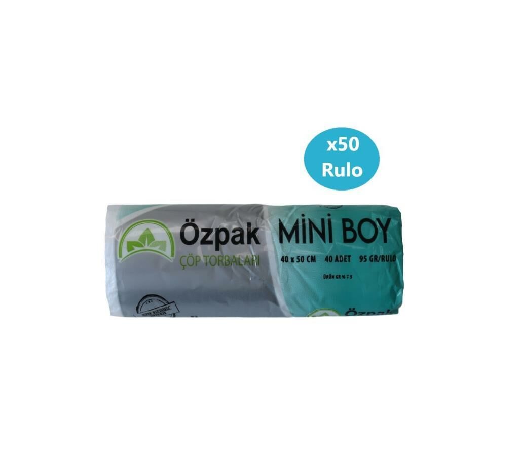 Özpak Mini Boy Çöp Torbası 40x50 cm Beyaz 50 Rulo 2000 Adet