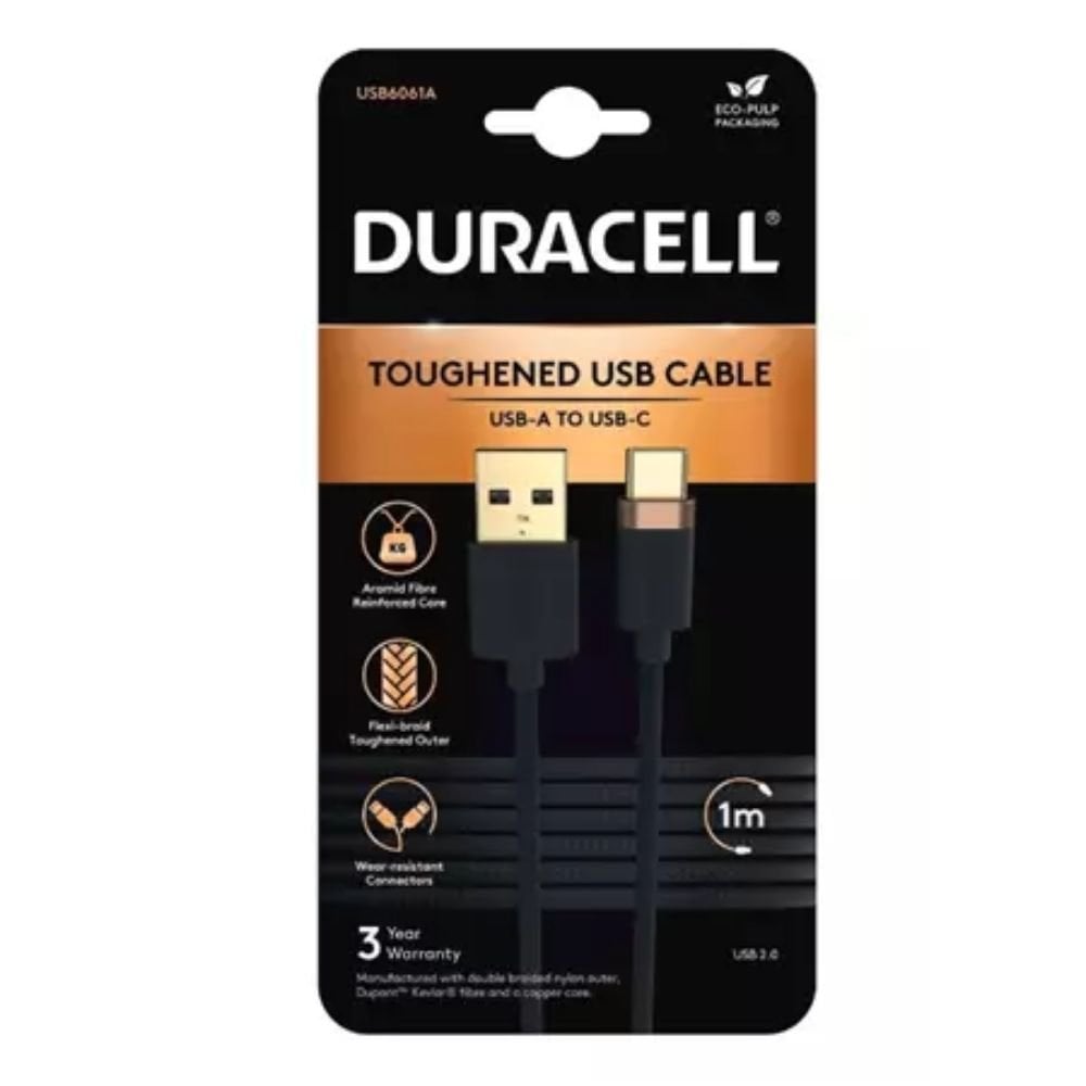 Duracell 1m USB-A to USB-C Şarj Kablosu