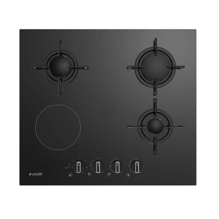 Arçelik OXD T 602 ES Tek Gözü Elektrikli Siyah Vitroseramik Ankastre Ocak