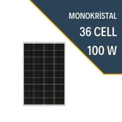 100W MONOKRİSTAL GÜNEŞ PANELİ