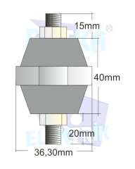 31001-10 - M10 ÇİFT CIVATALI - İzolasyon Boyu:40mm