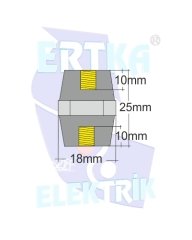 31003-5 - M5 KÖR SOMUNLU - İzolasyon Boyu:25mm