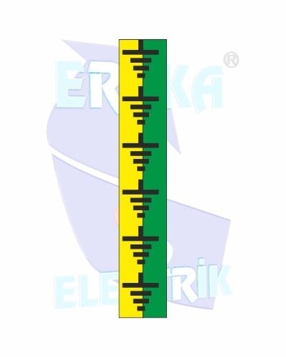 41017 - TOP. İPEK BARA YAPIŞTIRMA ETİKETİ - 3 cm(Renkli-Sarı/Yeşil)