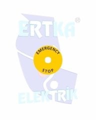 42021 - EMERGENCY (ACİL) STOP BUTON ETİKETİ - KÜÇÜK:60mm