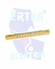 44030 - 6 DELİKLİ TOPRAKLAMA KLEMENSİ - AYAKSIZ /80A (6,5x9mm)