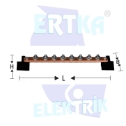 45200 -NÖTR POTANSİYEL BARA 1 GİRİŞ - 7 ÇIKIŞ /250A (Cu20x5mm) (PLASTİK AYAKLI)