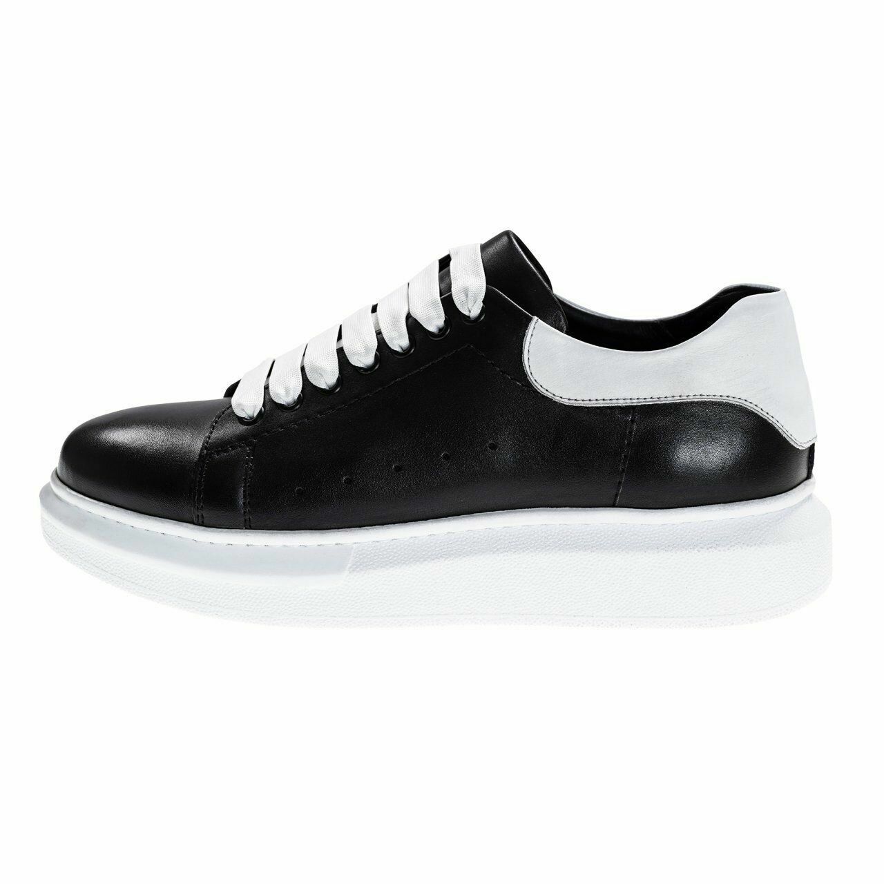 Büyük Numara Spor Erkek Ayakkabı EKS425 Siyah Beyaz