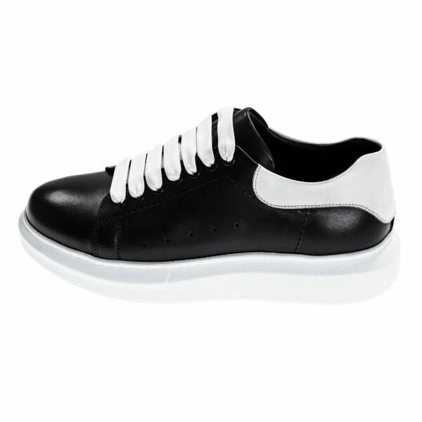 Büyük Numara Spor Erkek Ayakkabı EKS425 Siyah Beyaz