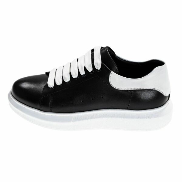 Büyük Numara Spor Erkek Ayakkabı EKS425 Siyah Beyaz