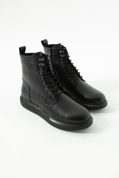 King Shoes Büyük Numara Siyah Bot