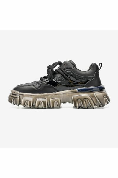 Embos Deri Yüksek Taban Erkek Sneaker