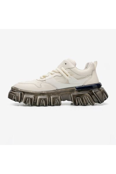 Embos Deri Yüksek Taban Erkek Sneaker