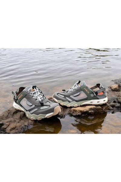 Humtto Erkek Trekking Outdoor Aqua Vizon Haki Spor Sandalet Ayakkabı