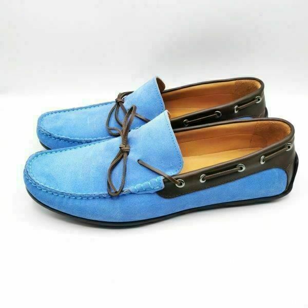 King Shoes 209 Mavi Büyük Numara Erkek Ayakkabı