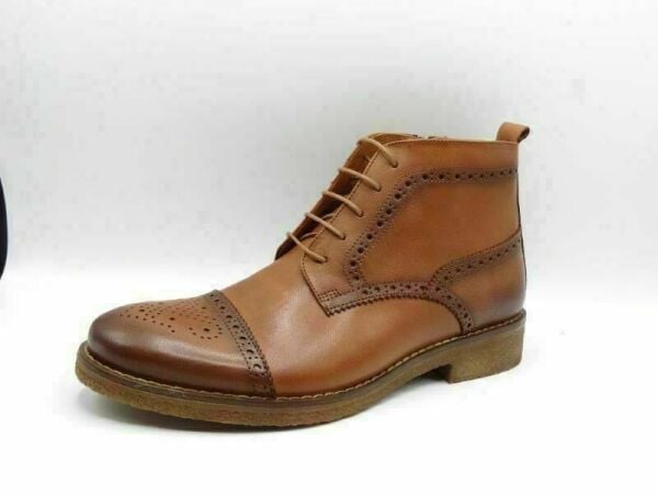 Güvener Taba Renk Şık Erkek Oxford Bot