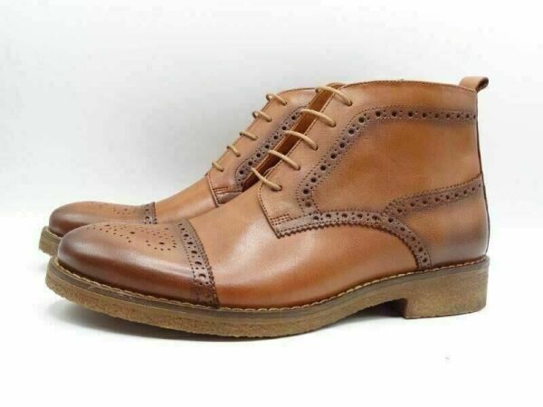 Güvener Taba Renk Şık Erkek Oxford Bot