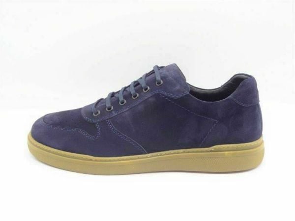King Shoes Büyük Numara Sneaker AU89 Lacivert Süet