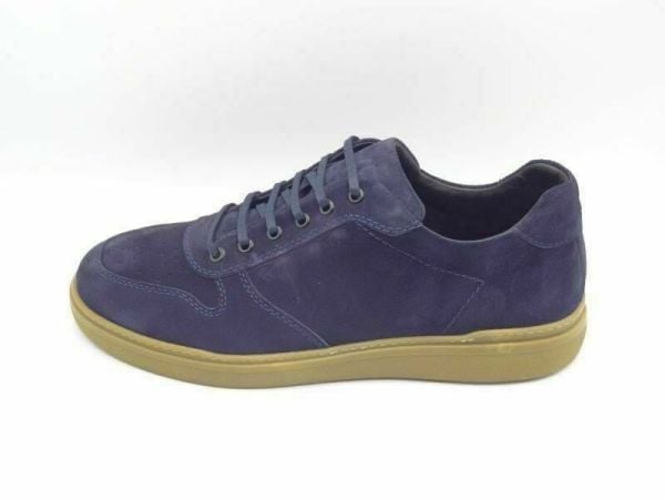 King Shoes Büyük Numara Sneaker AU89 Lacivert Süet