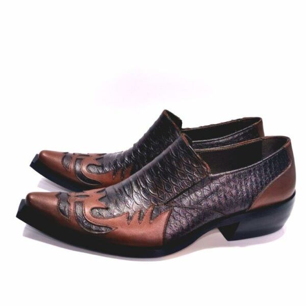 Hakiki Deri Kovboy Model Ayakkabı Taba