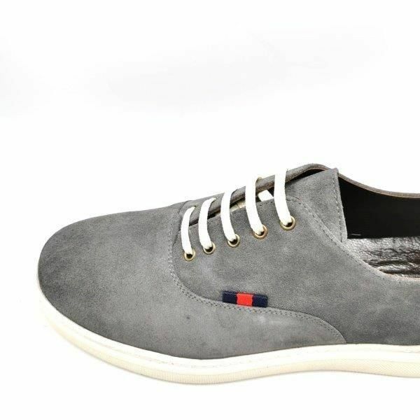 Big Feet Büyük Numara Spor Erkek Ayakkabı AU670 Gri Süet