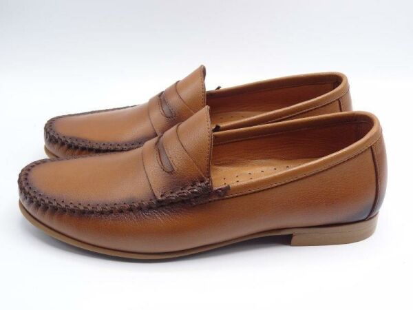King Shoes Taba Yazlık Erkek Ayakkabı AU541