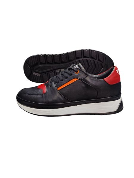 King Shoes Siyah Deri Spor Ayakkabı